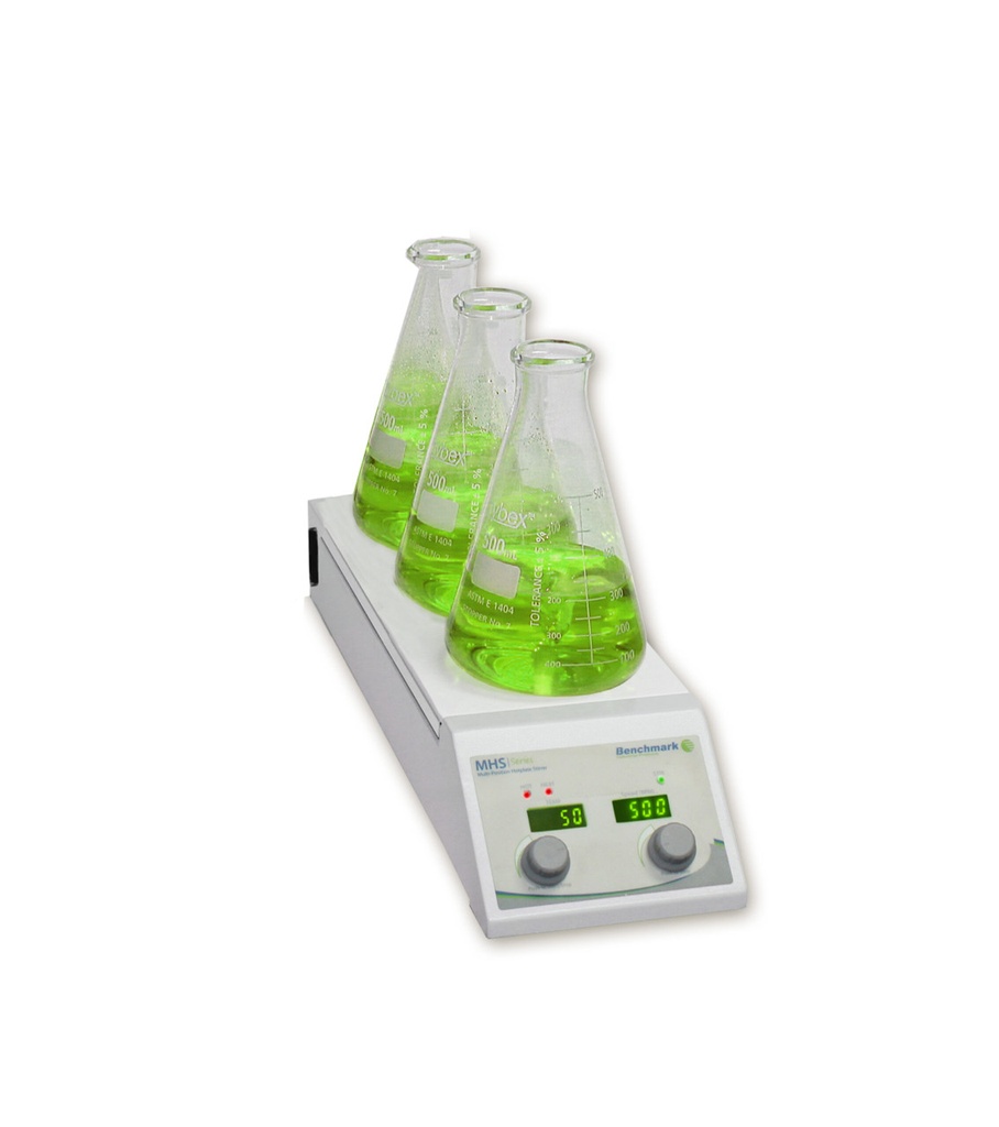 3 Position Digital Hotplate- With Ceramic Surface, 120C Top Temperature, 2000 rpm Top Speed, 115V